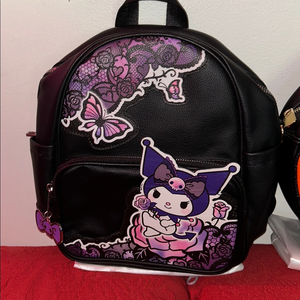 Bioworld Kuromi Mini Backpack, EUC!